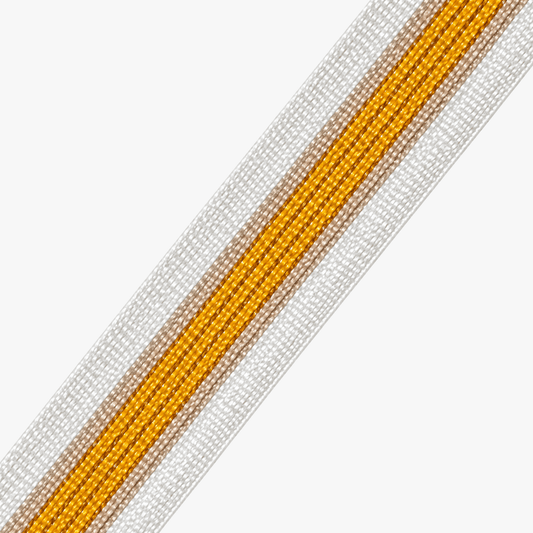 Nylon Webbing ?mm White Beige and Orange - Ragland Fabrics