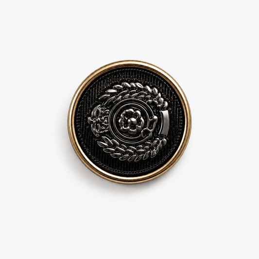 COATS Emblem Black on Gold LARGE - Ragland Fabrics