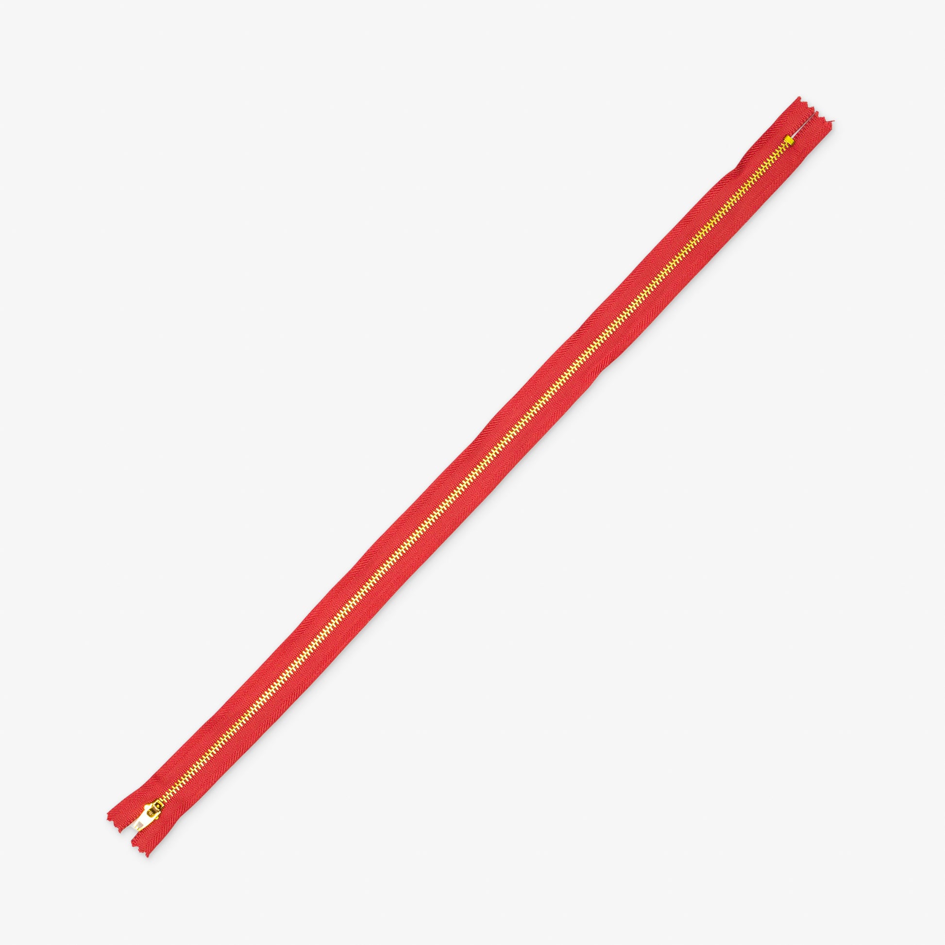 Metal Zips Red Closed End 50cm - Ragland Fabrics