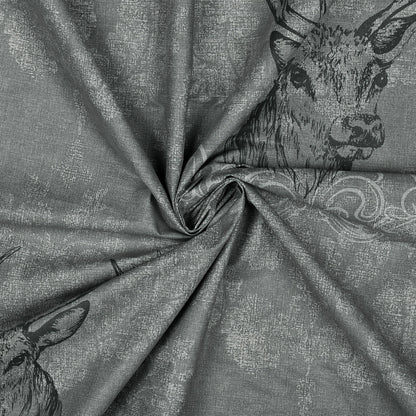 Sheeting Printed Stag Grey 240cm - Ragland Fabrics