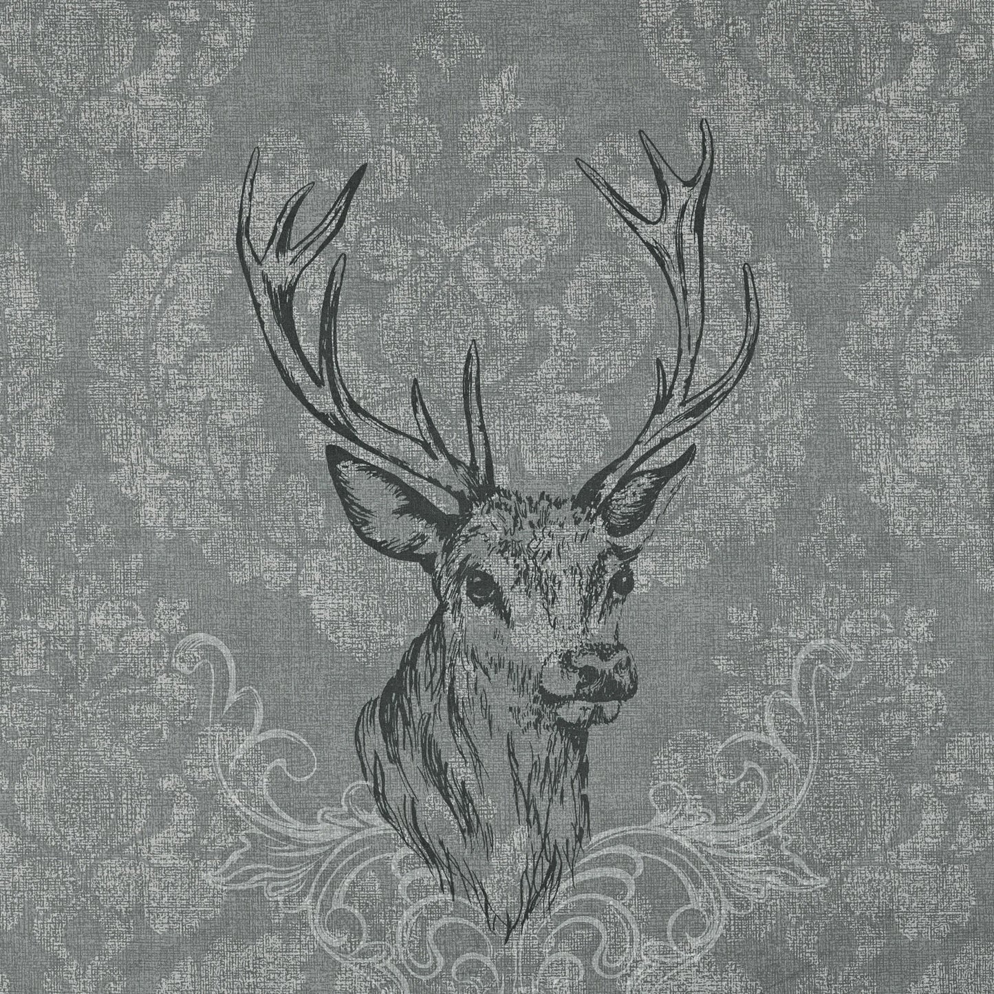 Sheeting Printed Stag Grey 240cm - Ragland Fabrics
