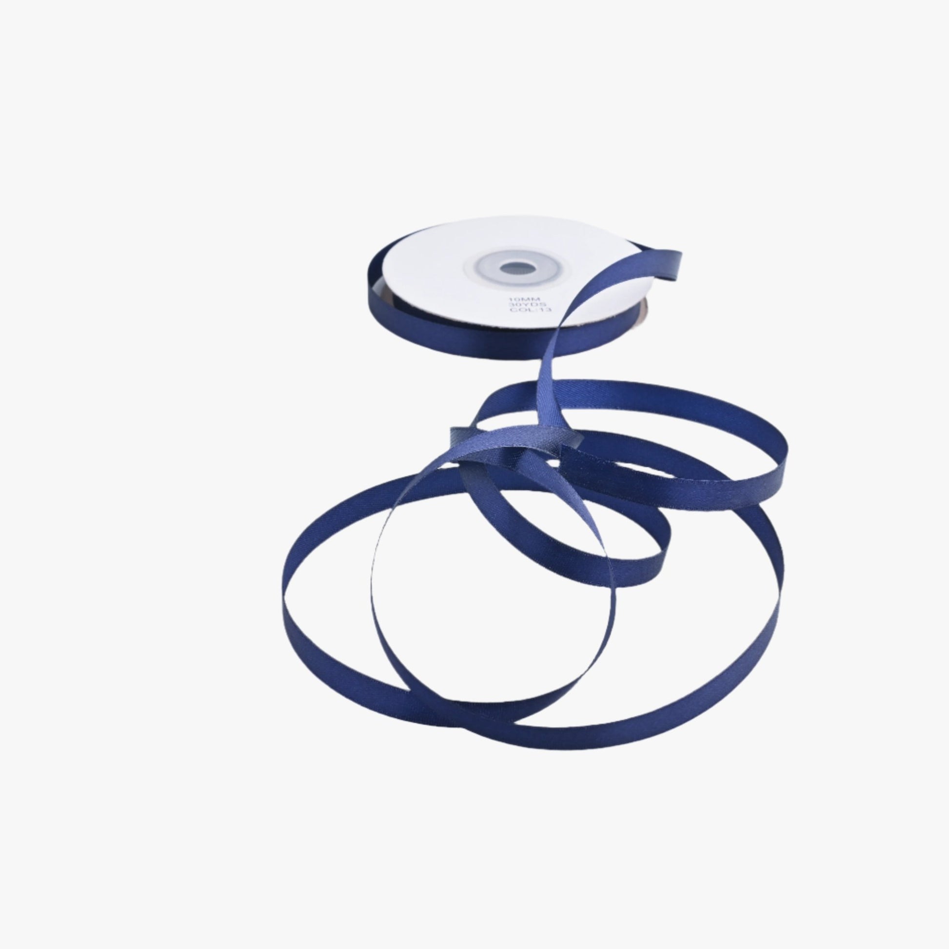 Satin Ribbon 10mm Navy 13 - Ragland Fabrics