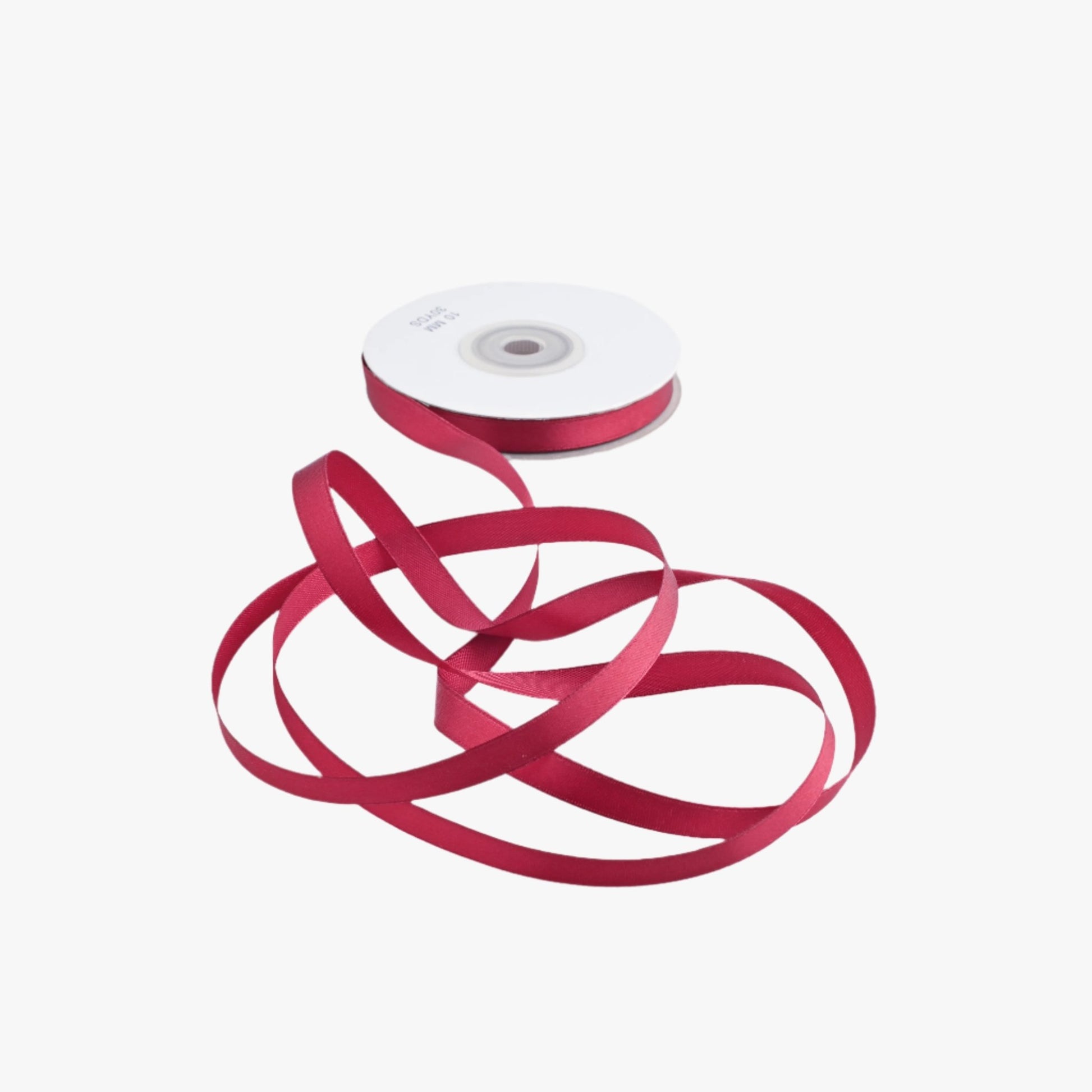 Satin Ribbon 10mm Maroon 123 - Ragland Fabrics