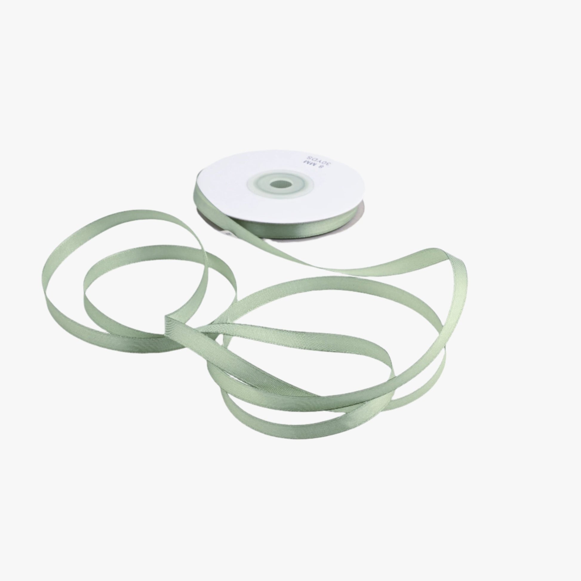 Satin Ribbon 8mm Avocado 80 - Ragland Fabrics