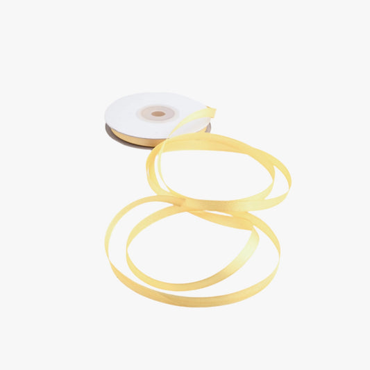 Satin Ribbon 8mm Yellow 270 - Ragland Fabrics