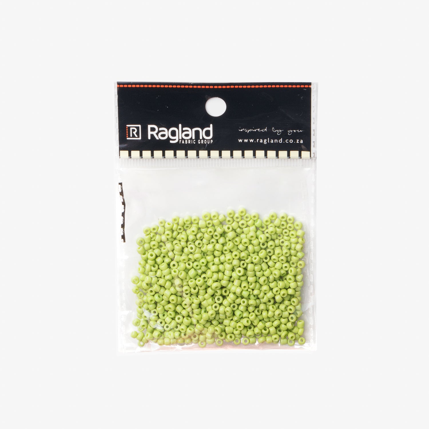 African Beads Size 6 20g Lime Green - Ragland Fabrics