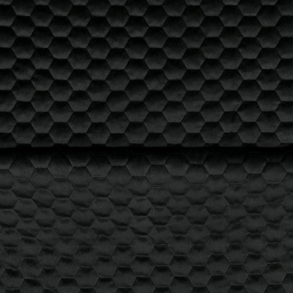 Bellahex Quilted Velvet 140cm Black Caviar - Ragland Fabrics