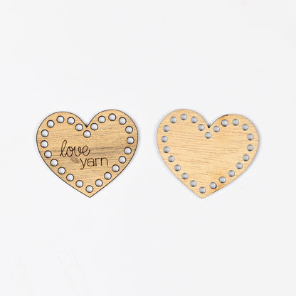 Thread Organiser Wood heart TBD - Ragland Fabrics