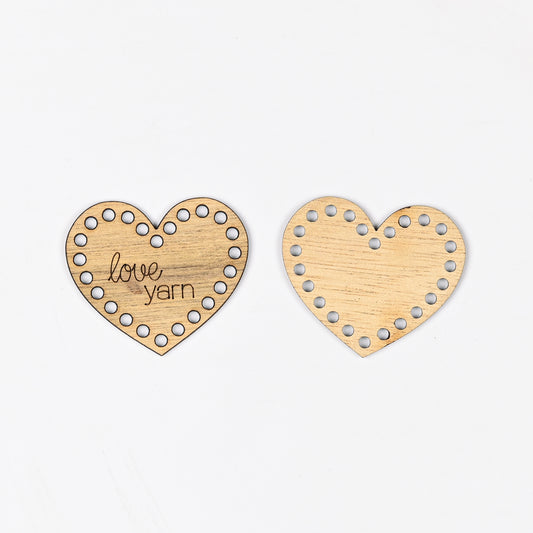Thread Organiser Wood heart TBD - Ragland Fabrics