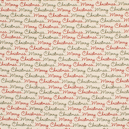 Christmas Cotton merry Xmas natural - Ragland Fabrics