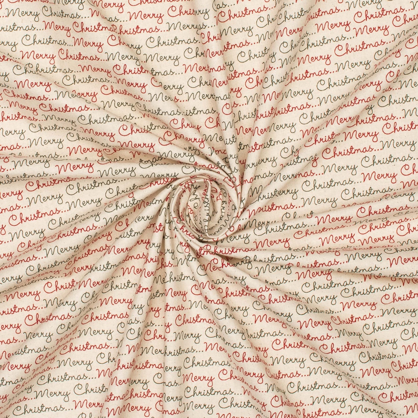 Christmas Cotton merry Xmas natural - Ragland Fabrics