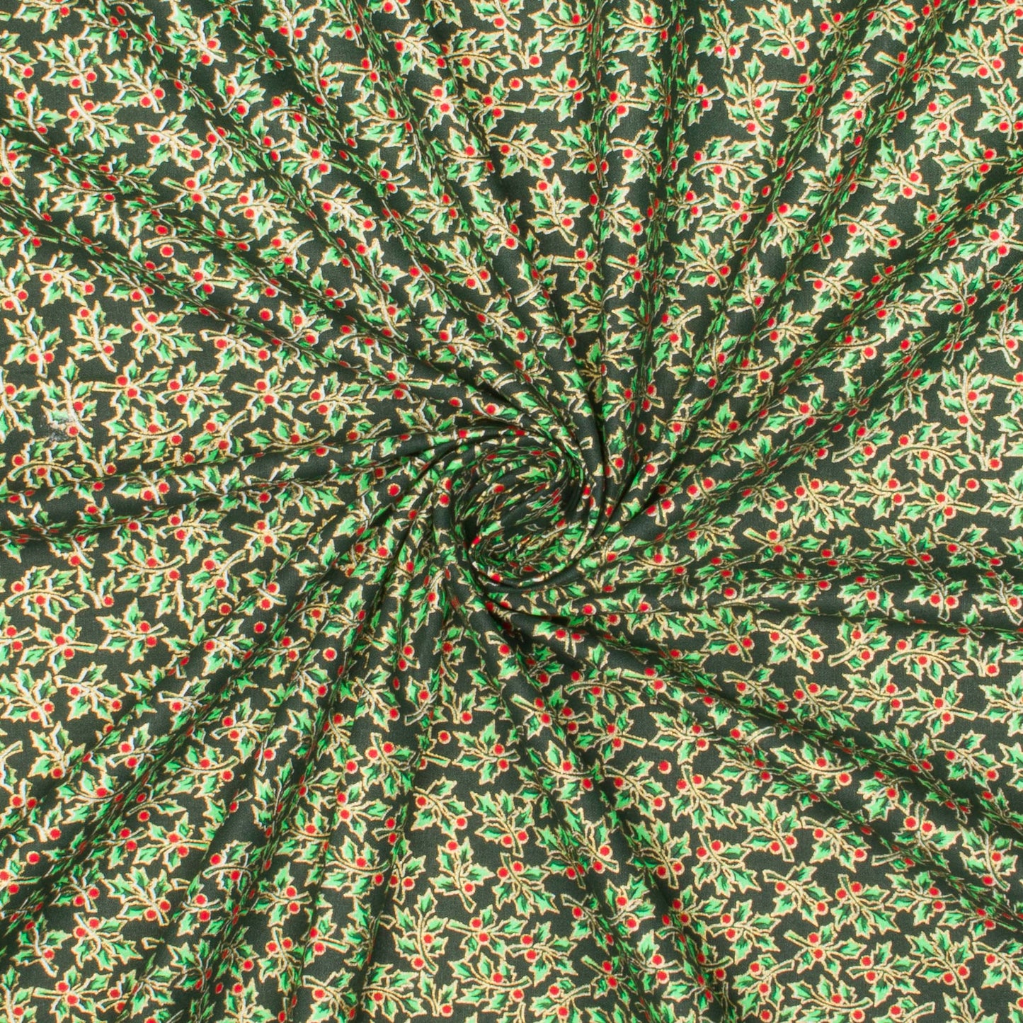 Christmas Cotton foil print green - Ragland Fabrics