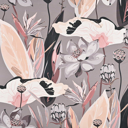 Eco Fabric Peach Blossom Grey 647 - Ragland Fabrics