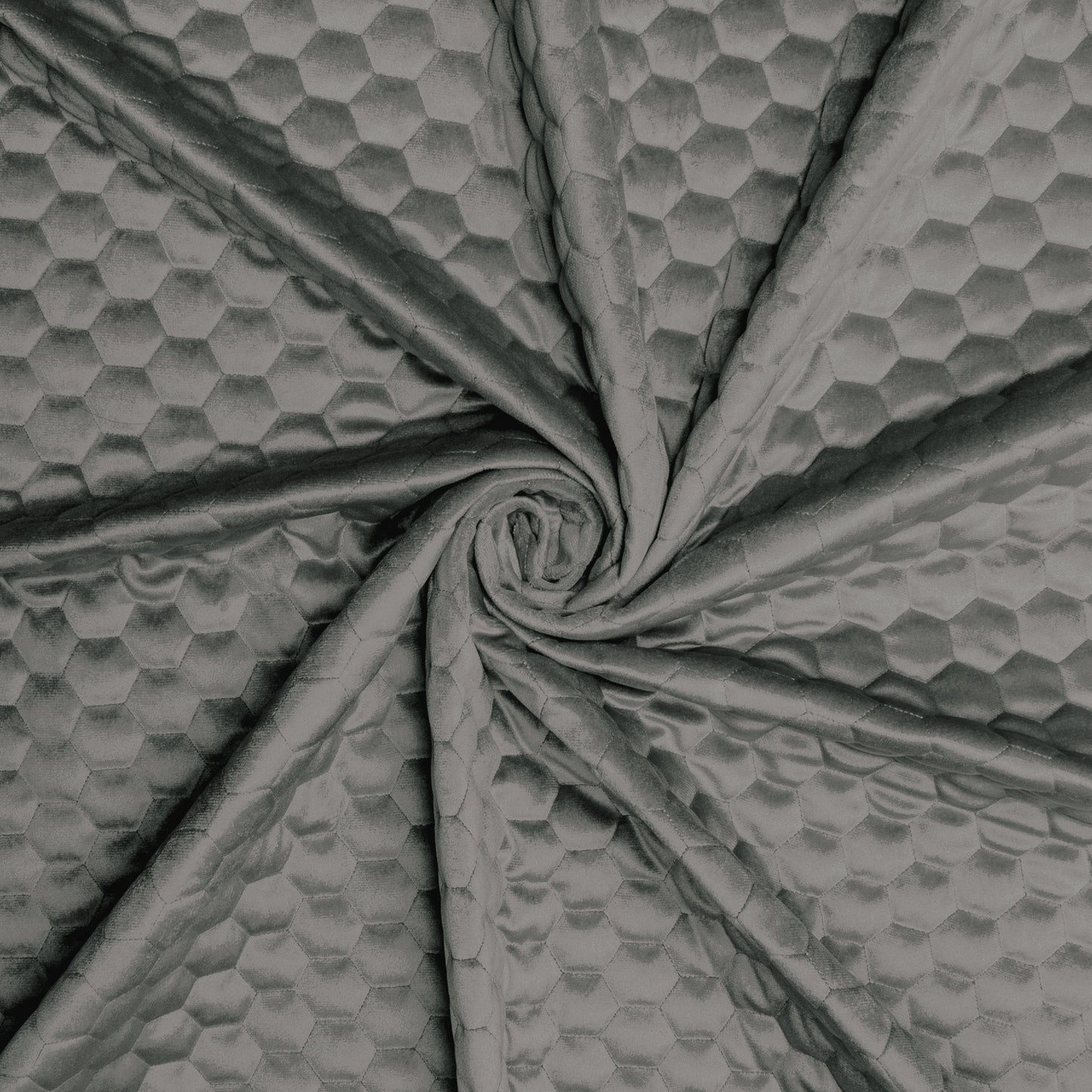 Bellahex Quilted Velvet 140cm Graphite - Ragland Fabrics