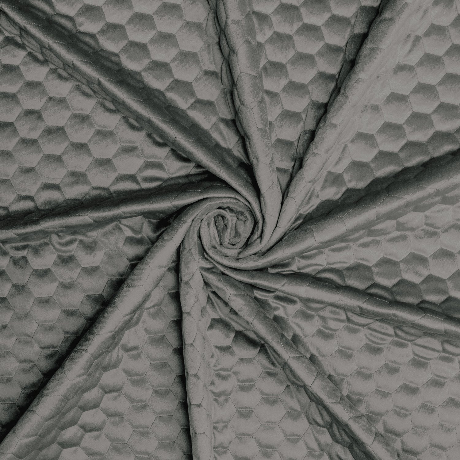 Bellahex Quilted Velvet 140cm Graphite - Ragland Fabrics