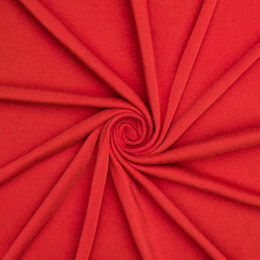Track Suiting Unbrushed Cotton Red - Ragland Fabrics