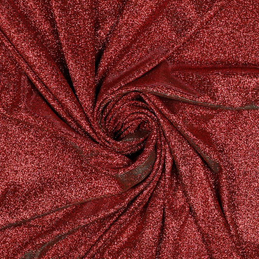 Katrina Metallic Knit Red - Ragland Fabrics