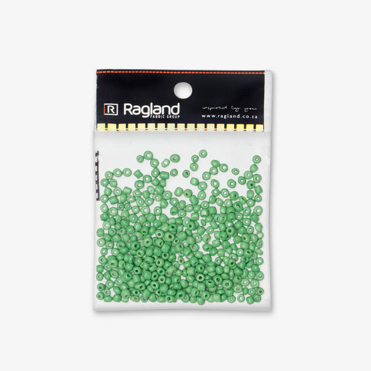 African Beads Size 8 20g Dark Green - Ragland Fabrics