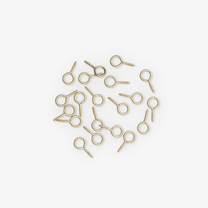 Screw Eyes Brass - Size 2 - Ragland Fabrics