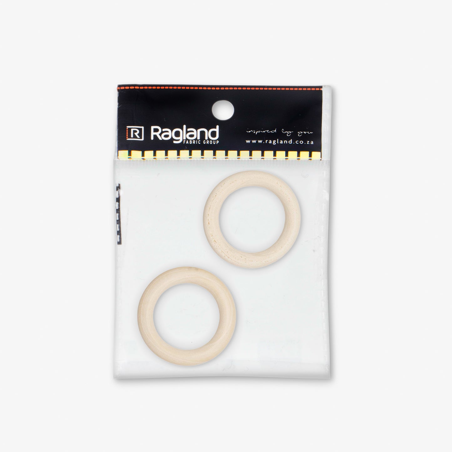 Ring Wooden 40mm (2) - Ragland Fabrics