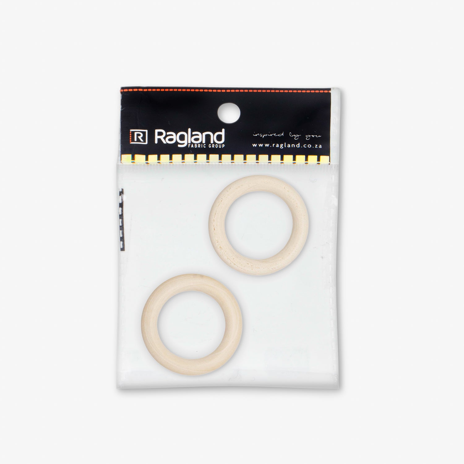 Ring Wooden 40mm (2) - Ragland Fabrics