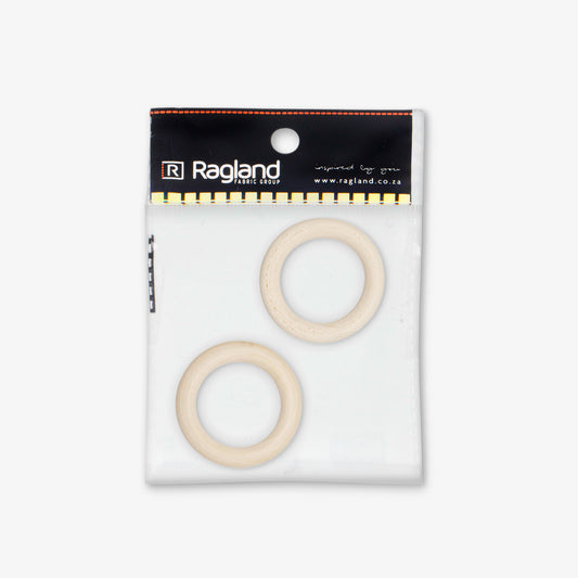 Ring Wooden 40mm (2) - Ragland Fabrics