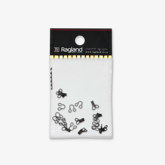 Hooks & Eyes Black - Size 0 - Ragland Fabrics