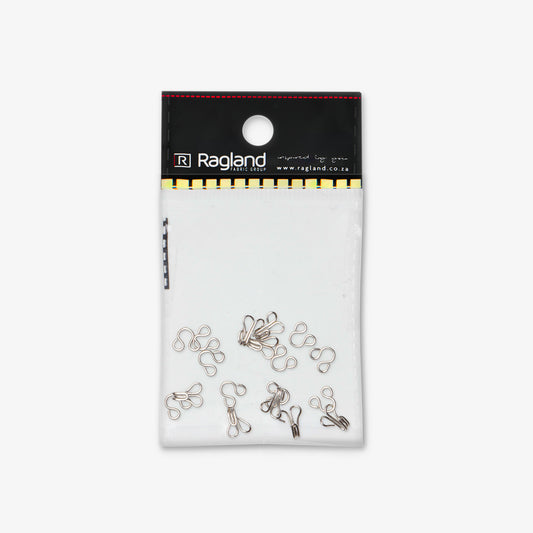 Hooks & Eyes Silver - Size 0 - Ragland Fabrics