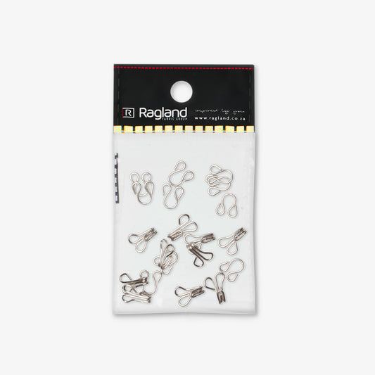 Hooks & Eyes Silver - Size 3 - Ragland Fabrics