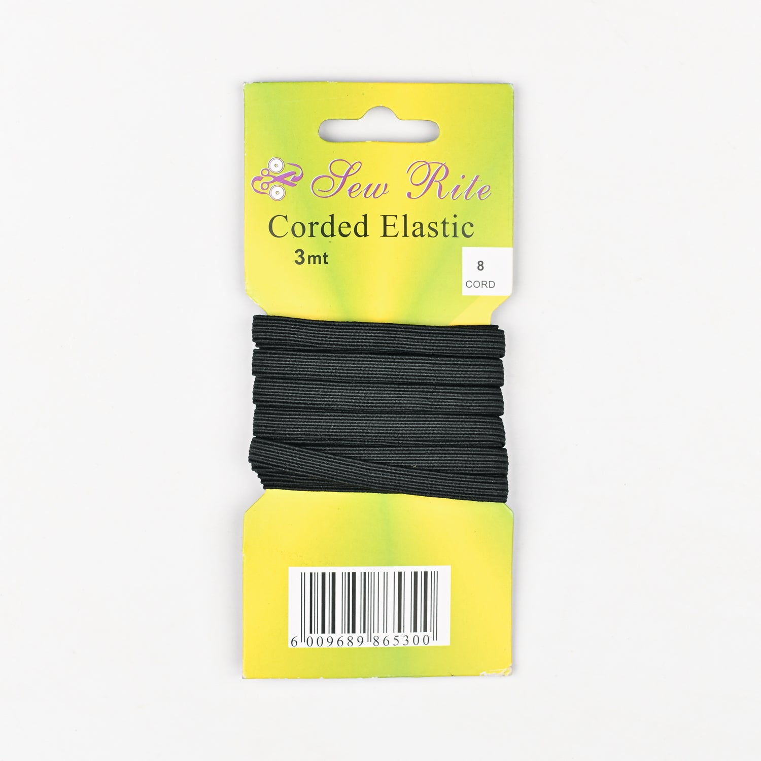 Elastic Carded - Black & White - Ragland Fabrics