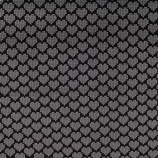 Printed Poly Cotton Sweetheart Black 140cm - Ragland Fabrics