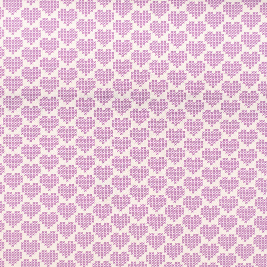 Printed Poly Cotton Sweetheart Purple 140cm - Ragland Fabrics