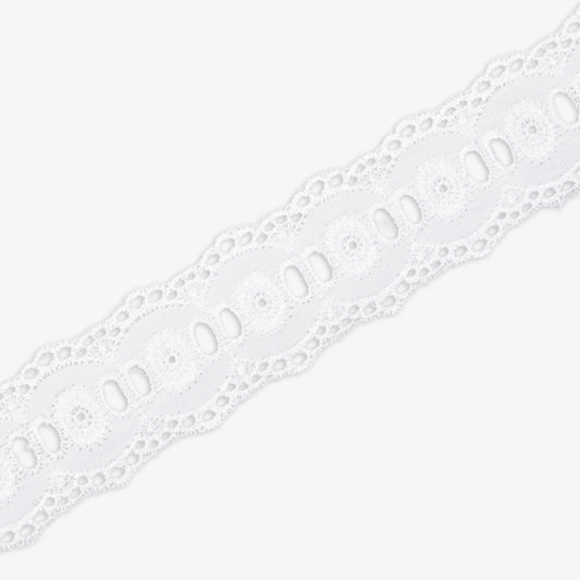Lace Anglaise Matt White Art. (MYA7B) - Ragland Fabrics