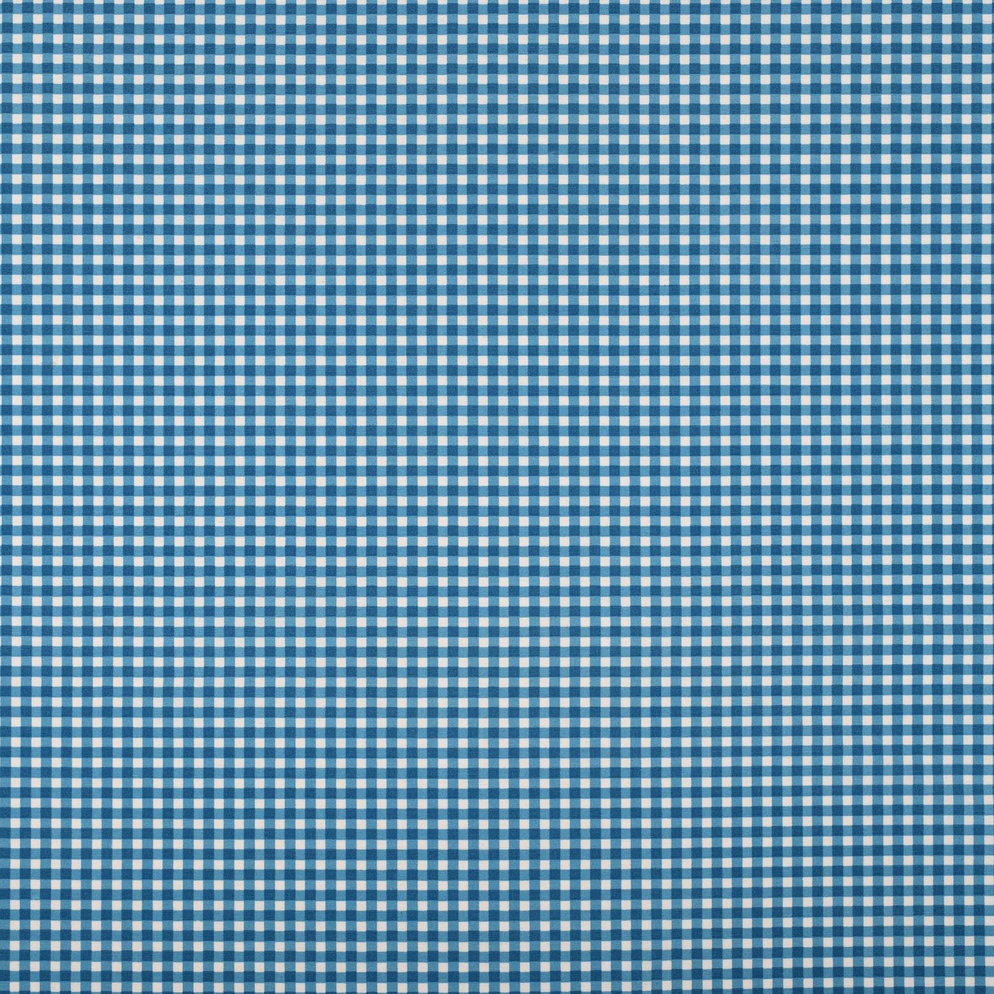 Printed Poly Cotton Gingham Blue 140cm - Ragland Fabrics