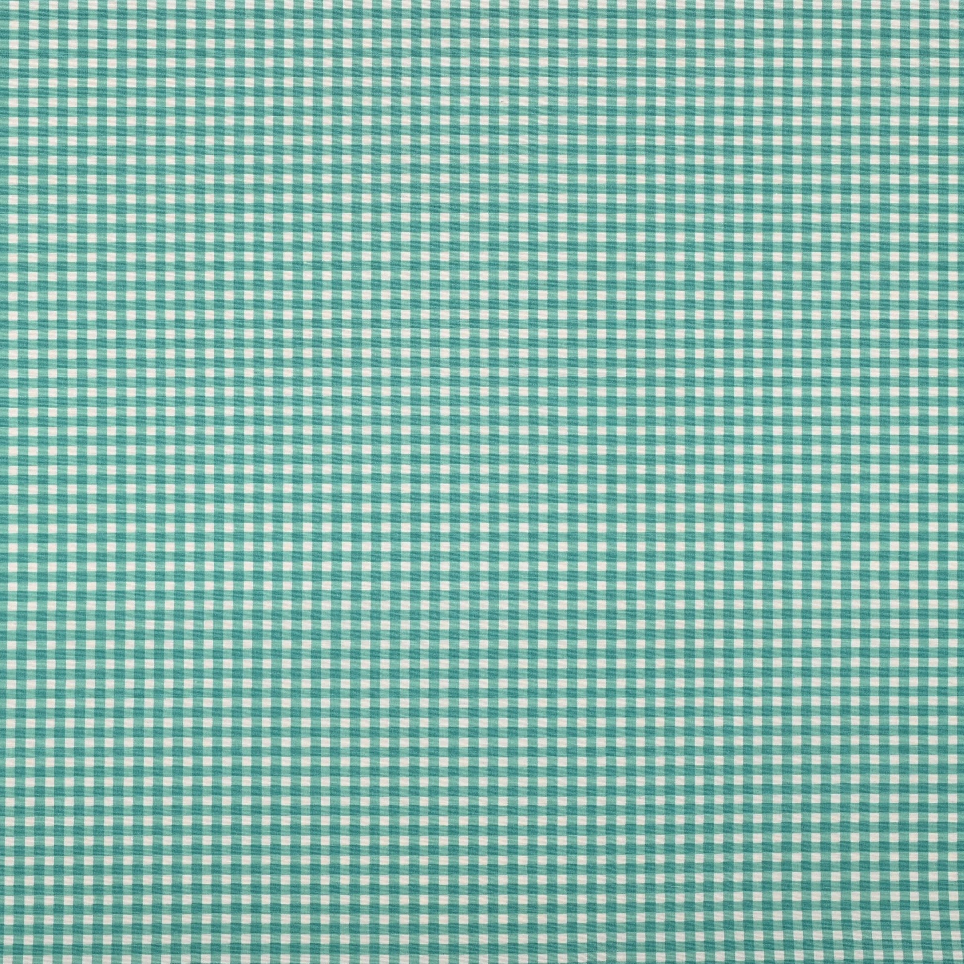 Printed Poly Cotton Gingham Turq 140cm - Ragland Fabrics