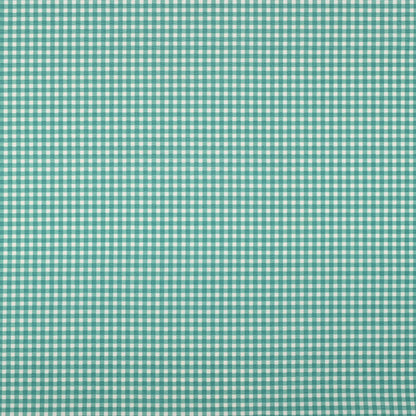 Printed Poly Cotton Gingham Turq 140cm - Ragland Fabrics