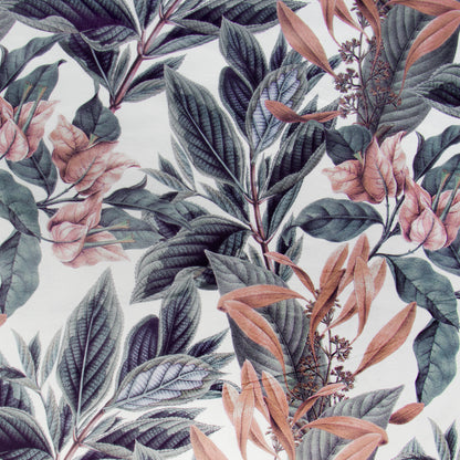 Printed Velvet Bougainvillea Coral 140cm - Ragland Fabrics