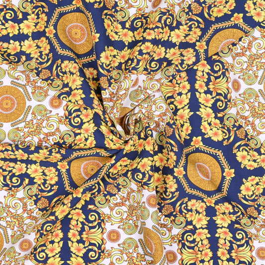 Printed Mini Matt Pendant Navy - Ragland Fabrics