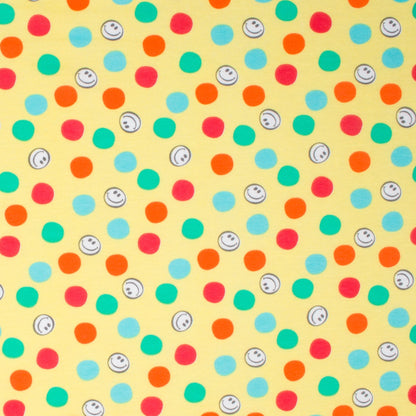 Cotton Knit Smiley Yellow - Ragland Fabrics
