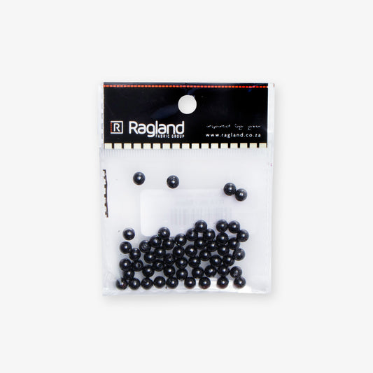 Pearl Beads 6mm | Black - Ragland Fabrics