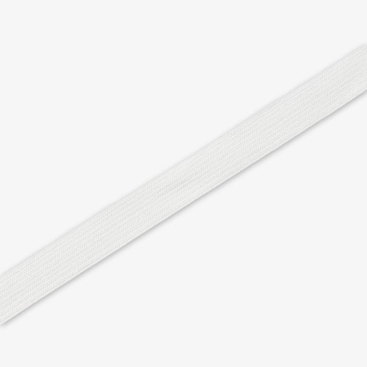 CLEARANCE SALE | Elastic Knitted 15mm White - Ragland Fabrics