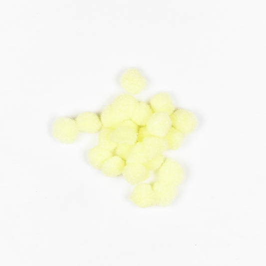 Pom Poms - Yellow 15mm | 25pc TBD - Ragland Fabrics