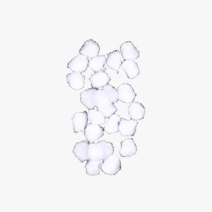 Pom Poms - White 15mm | 25pc TBD - Ragland Fabrics