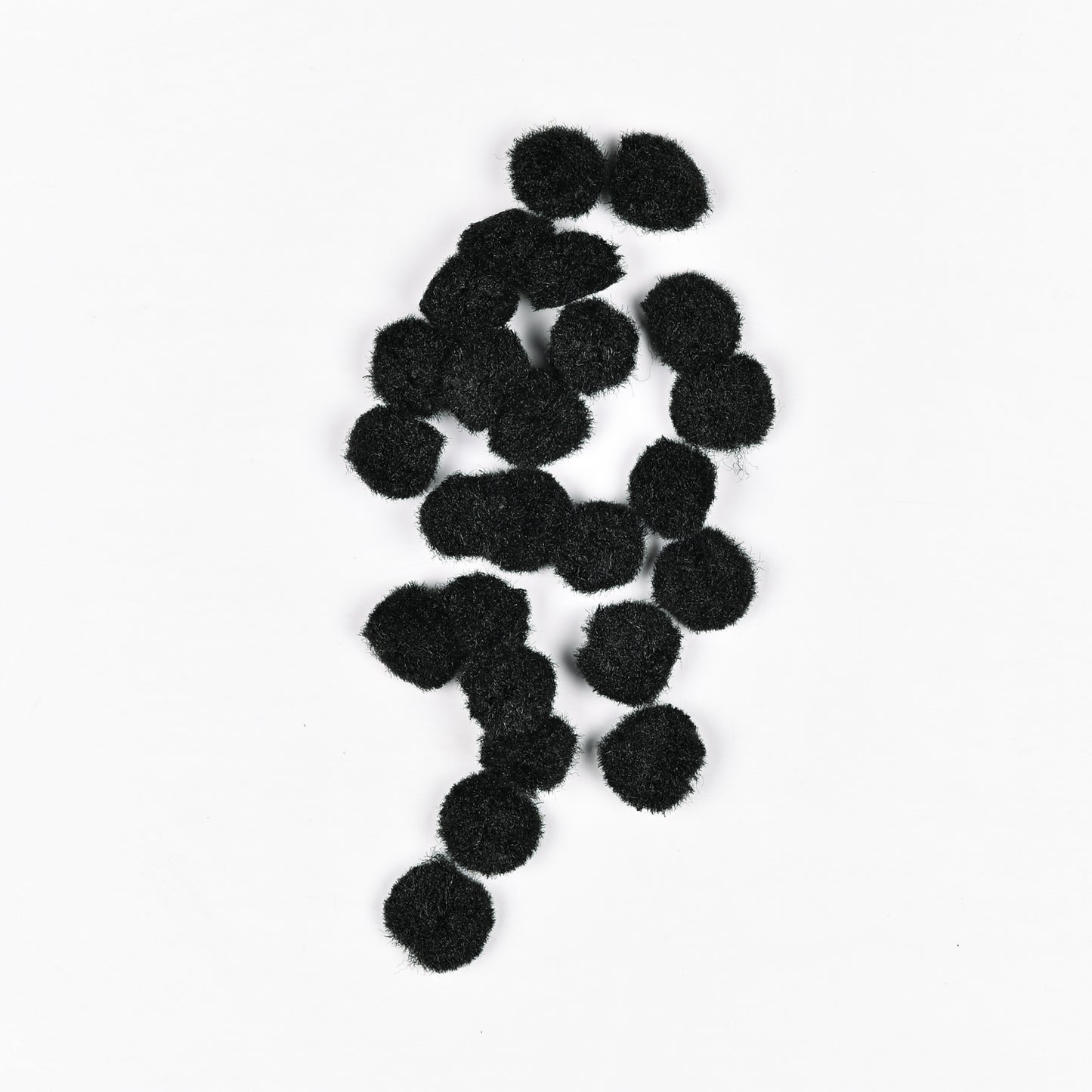 Pom Poms - Black 15mm | 25pc TBD - Ragland Fabrics