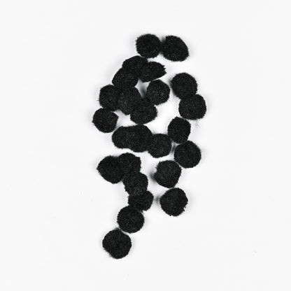 Pom Poms - Black 15mm | 25pc TBD - Ragland Fabrics