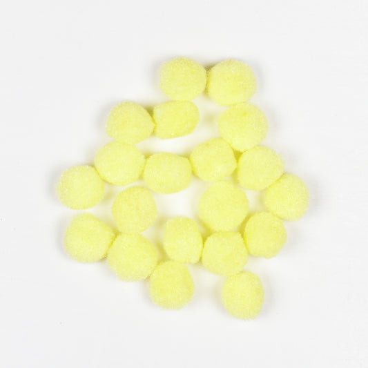 Pom Poms - Yellow 25mm | 25pc & 100pc TBD - Ragland Fabrics