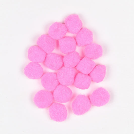 Pom Poms - Pink 15mm | 25pc & 100pc TBD - Ragland Fabrics