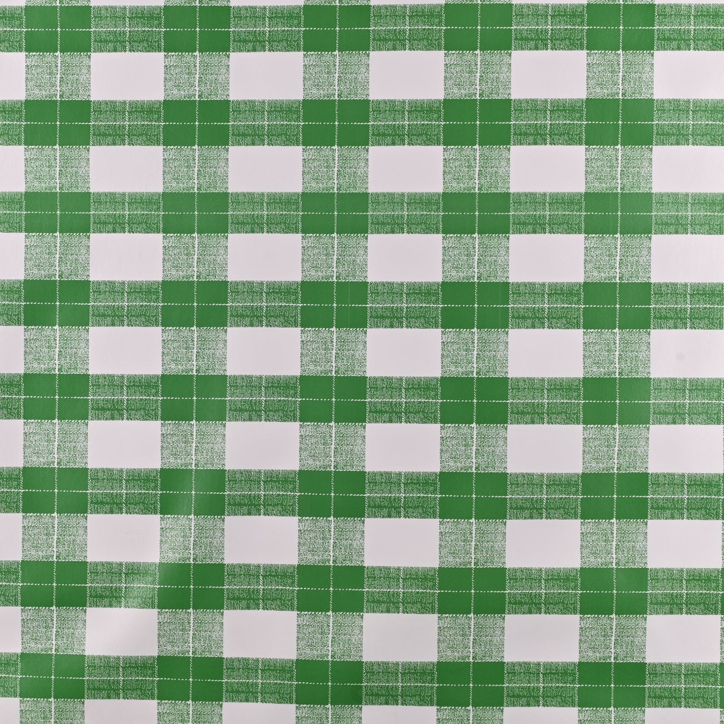 Printed PVC Table Cloth Green Check - Ragland Fabrics