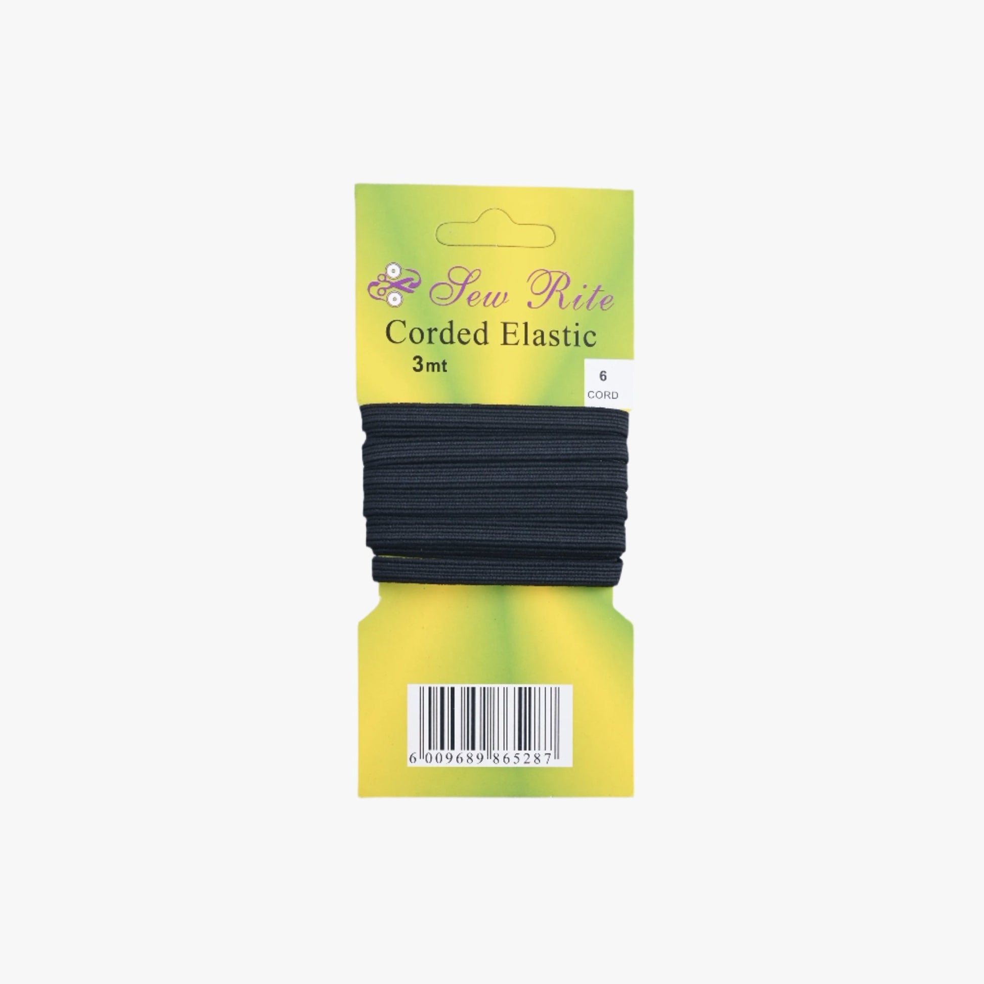 Elastic Carded - Black & White - Ragland Fabrics