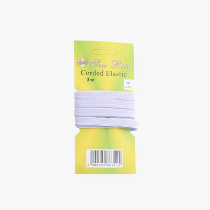 Elastic Carded - Black & White - Ragland Fabrics